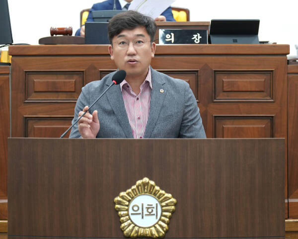 5분 자유발언에 나선 임희도 하남시의원. 하남시의회 제공