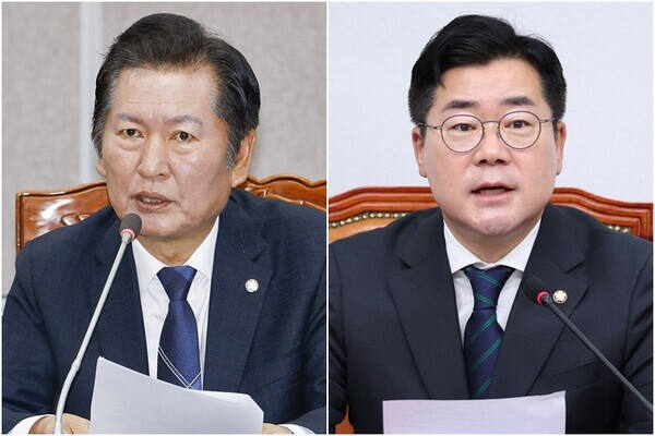 (왼쪽부터)정청래, 박찬대 의원. 사진=연합뉴스