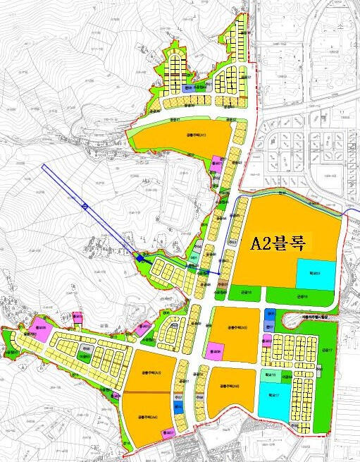 광명 구름산지구 도시개발사업 토지이용계획도. 광명시 제공