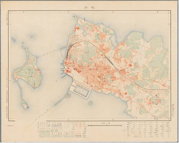 ‘인천(仁川)’제목이 달린 1918년 발행 지도. 인천시립박물관 제공