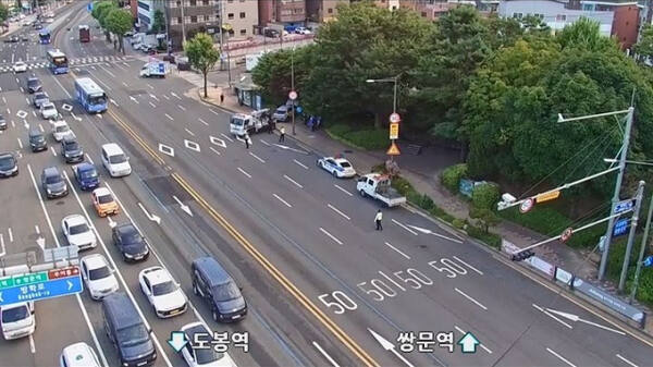 서울 도봉구 방학사거리 교차로 모습. 경찰청 UTC 제공