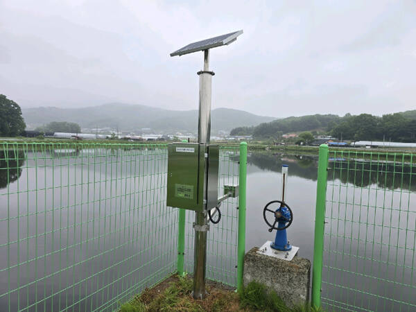 사물인터넷(이하 IoT) 기술을 접목한 스마트 저수지 수위 측정 시스템. 양주시 제공