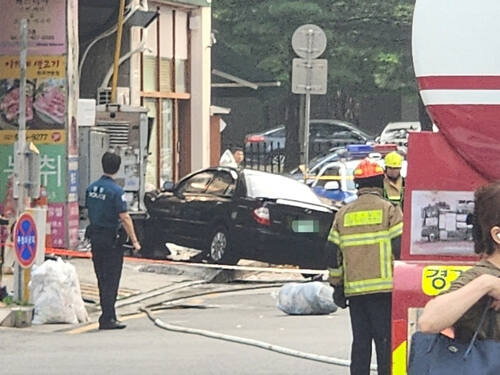 고양 일산동구 장항동 승용차 인도 돌진사고 현장. 연합뉴스