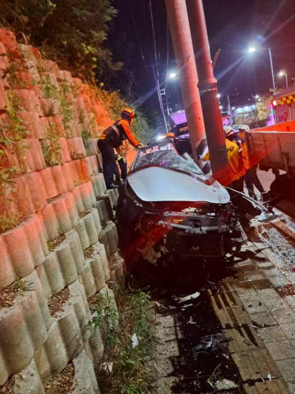 평택시 신장동 사고현장 모습. 송탄소방서 제공
