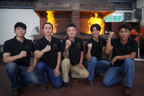 국제장제사대회 대표단. (왼쪽부터 이준혁, 김주혁, 이훈학, 강성규, 주승태). 한국마사회 제공