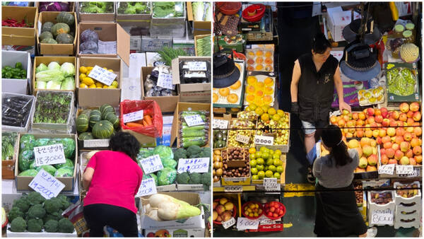 24일 오전 11시께 인천 부평구 삼산농산물도매시장 채소동과 과일동에 시민들이 추석 명절 장을 보고 있다. 장민재기자