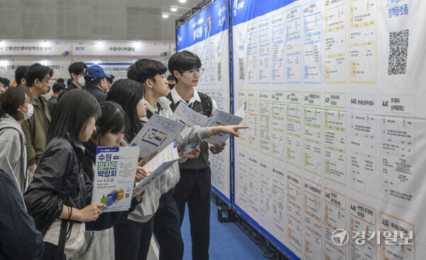 기사의 이해를 돕기 위한 이미지로 직접적인 연관은 없습니다. 지난 4월 열린 ‘2025 세대별 역량맞춤 수원 일자리 박람회’ 모습. 경기일보DB