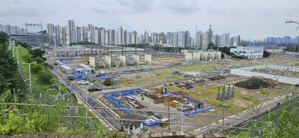 하남 동서울변전소 증설사업 현장. 한국전력공사 제공