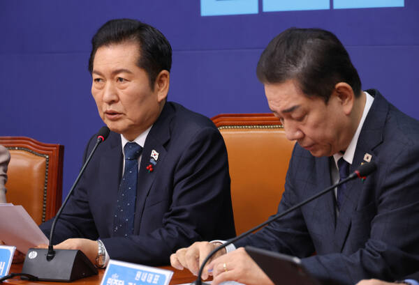 더불어민주당 정청래 대표가 28일 서울 여의도 국회에서 열린 최고위원회의에서 발언하고 있다. 연합뉴스