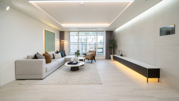 남양주왕숙 B-17블록 거실 모습. LH 경기북부지역본부 제공