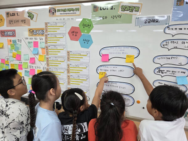 만선초 교육활동 전시회 모습. 경기도교육청 제공