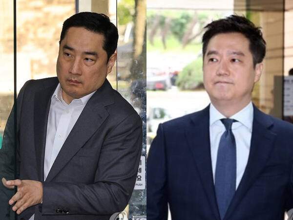 강용석 변호사(왼쪽)와 김세의씨. 연합뉴스