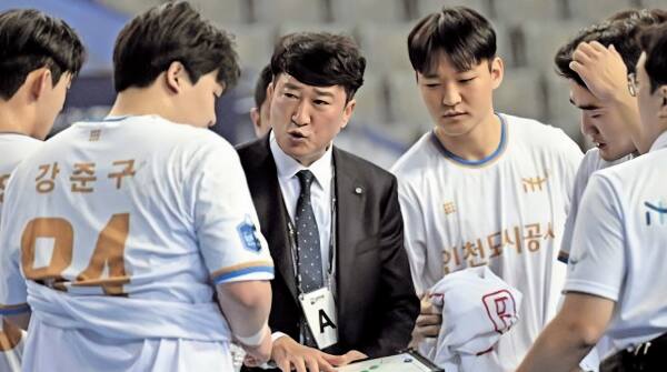 장인익 인천도시공사 감독은 휴식기 팀의 수비 보완에 나선다. 한국핸드볼연맹 제공