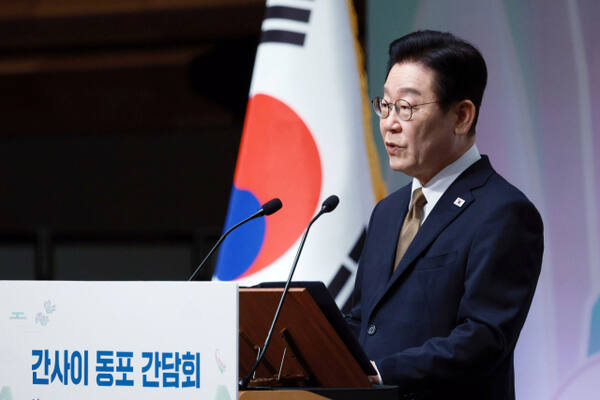 사진은 14일 일본 나라현을 방문한 이재명 대통령이 현지 호텔에서 열린 간사이 동포 간담회에서 발언하고 있는 모습. 연합뉴스