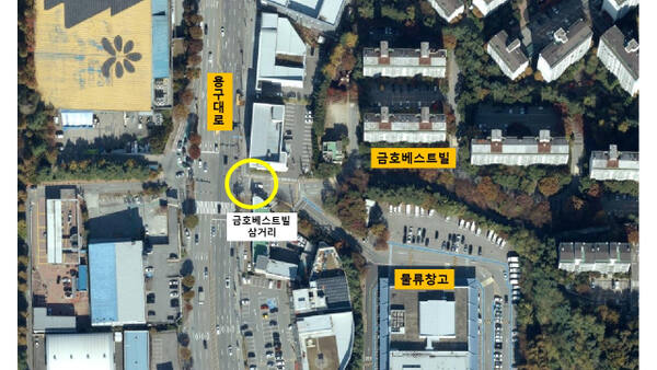 용인특례시 기흥구 마북동 교통사고 발생 지점. 김병민 용인특례시의원 제공