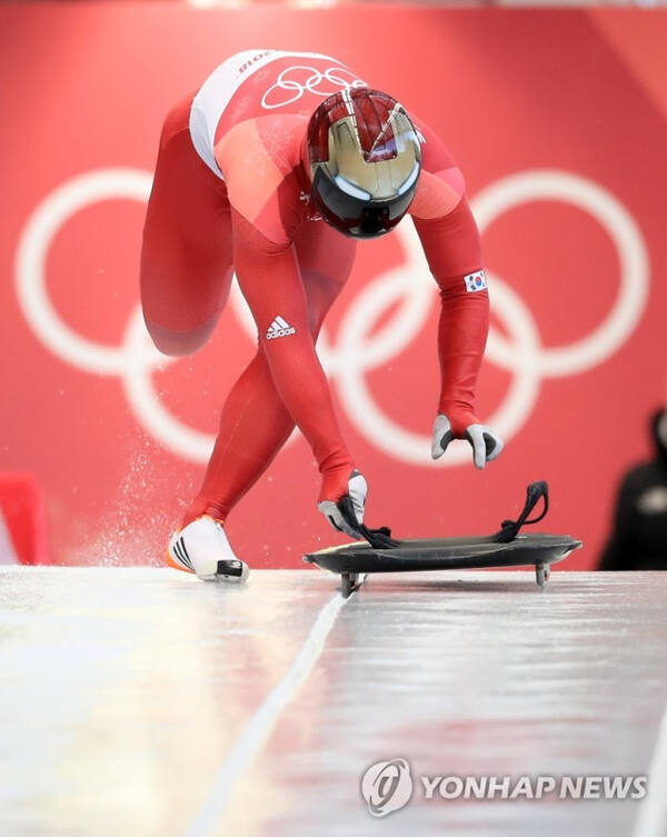 2018 평창올림픽 스켈레톤 금메달리스트 윤성빈. 윤성빈