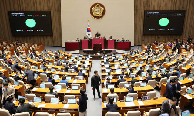 지난달 23일 서울 여의도 국회에서 열린 본회의 모습. 연합뉴스