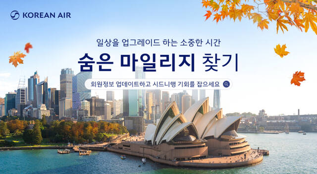 대한항공이 오는 6월30일까지 ‘숨은 마일리지 찾기’ 프로모션을 한다. 대한항공 제공