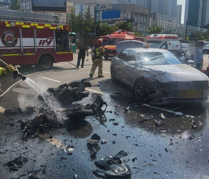 동탄 오토바이 운전자 안타까운 사망... 원인은 70대 택시 신호위반