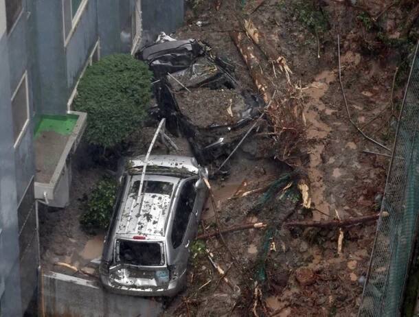 지난 17일 집중호우와 산사태가 발생한 경남 거제시의 모습. 연합뉴스